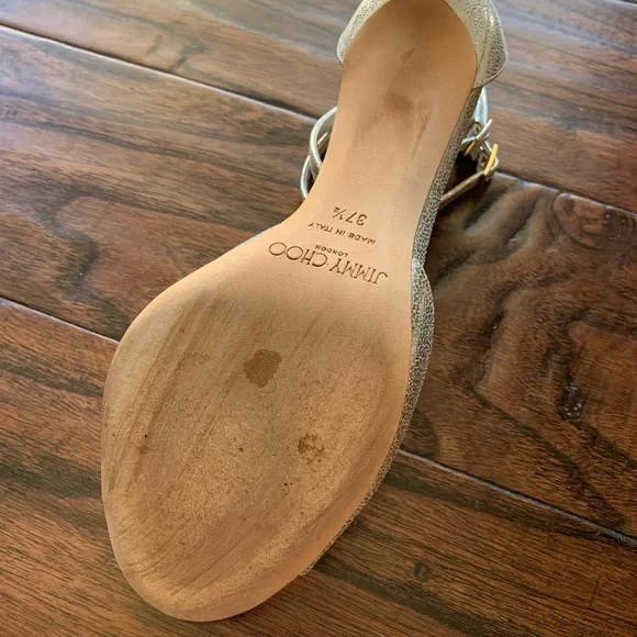 Jimmy Choo Lane d'Orsay Sandal 7.5US / 37.5EU
CHAMPAGNE - Picture 9 of 11